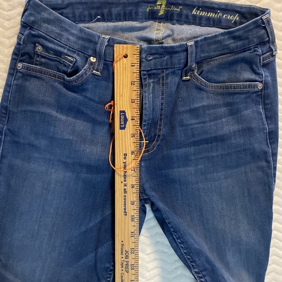 7SEVEN FOR ALL MANKIND KIMMIE CROP MID RISE SOFT STRETCH TAPERED LEG SLIM FIT - Picture 14 of 15